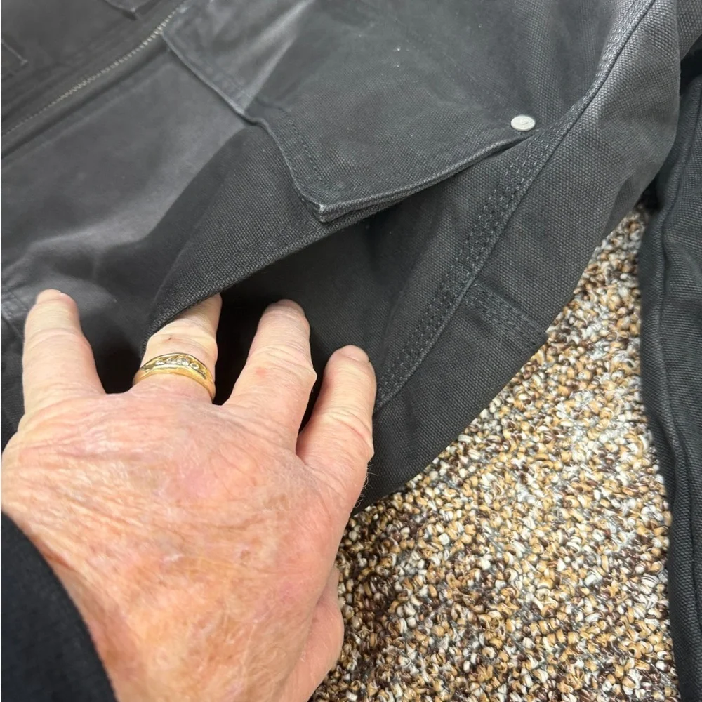 Snap-On Black Canvas Workwear Bomber with Red Lettering - Picture 8 of 16